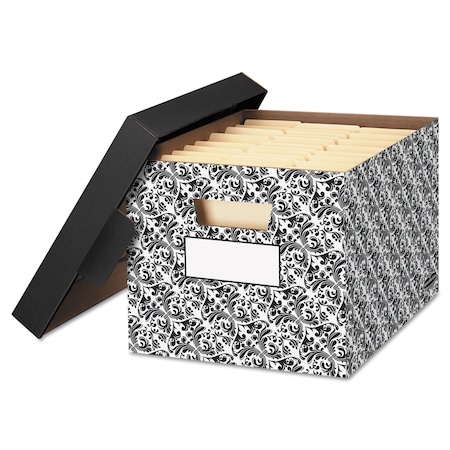 Bankers Box File Boxes, 2-Ply Cardboard End; 1-Ply Cardboard Side; 2-Ply Cardboard Bottom, 12.5" W, 16.25" D 22705